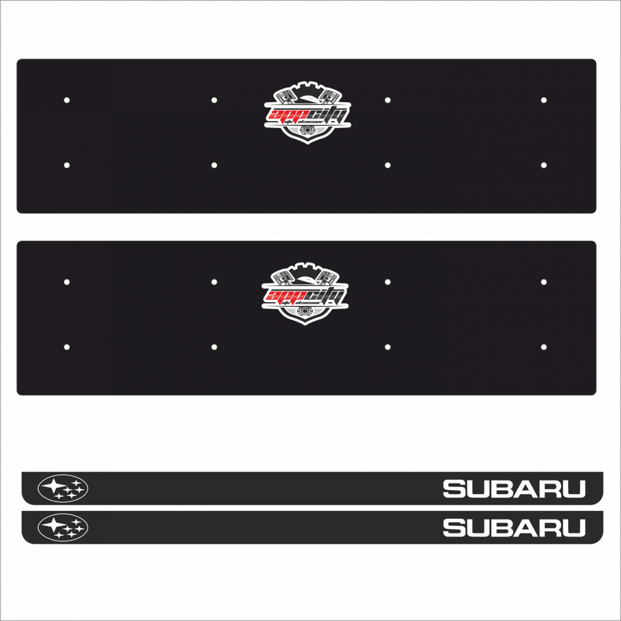 Subaru Tamboy Pleksi Plakalık (2 Adet)