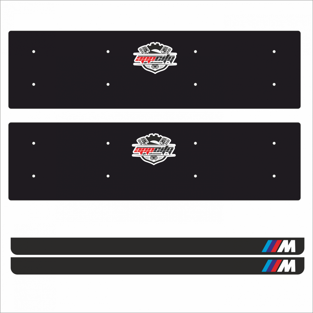 BMW ///M Logo Tamboy Pleksi Plakalık (2 Adet)