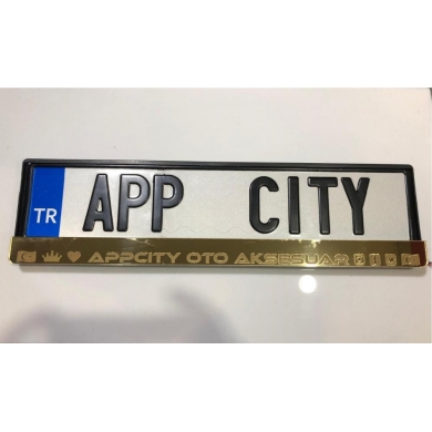 KİŞİYE ÖZEL LÜX IŞIKLI PLAKALIK (LÜX ALTIN RENGİ ZEMİN)