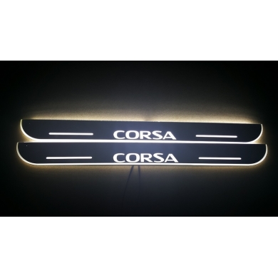 Opel Corsa Uyumlu Işıklı Kapı Eşiği
