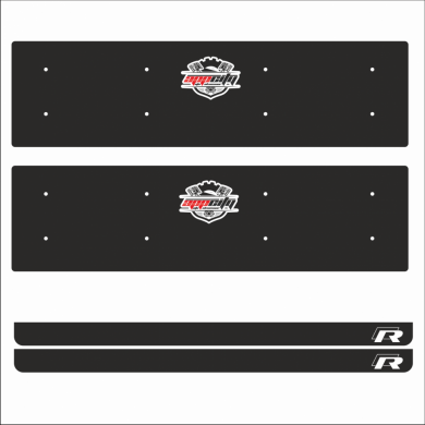 Volkswagen R Logo Tamboy Pleksi Plakalık (2 Adet)