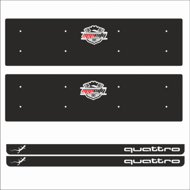 Audi Quattro Tamboy Pleksi Plakalık (2 Adet)